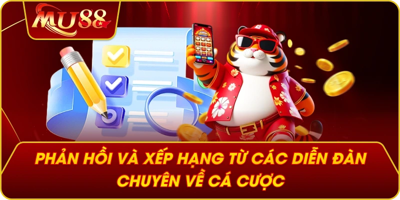 Phản hồi và xếp hạng từ các diễn đàn chuyên về cá cược